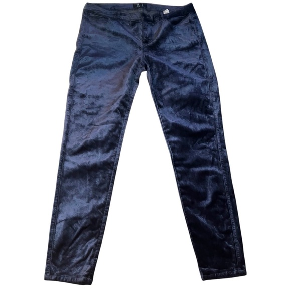 PAIGE Midnight Slate Velour Verdugo Ultra Slim, Skinny Jeans - Picture 2 of 7